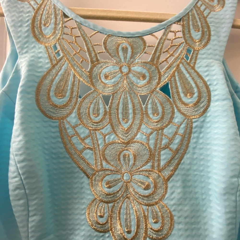NWT Lilly Pulitzer Turquoise Largo Shift Dress Size 14